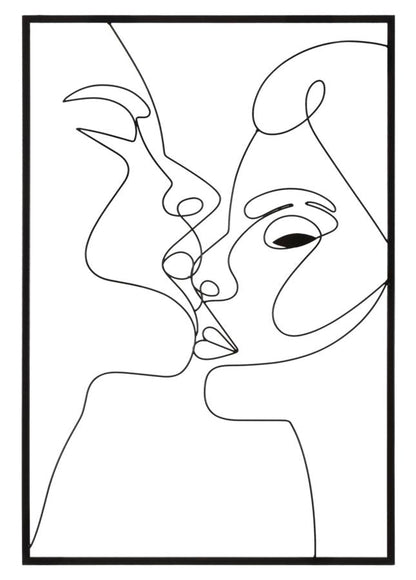 Deko-Wandpaneel aus Eisen „Kuss“ 60x1x90 cm