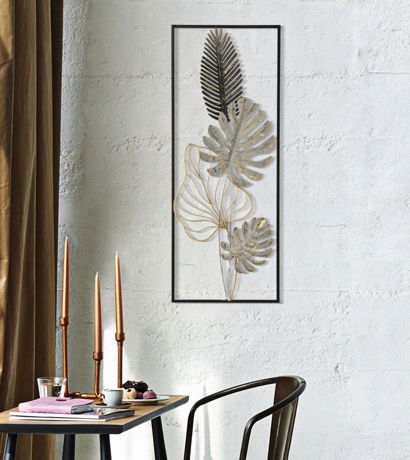Dekoratives Metallpaneel Plam -a- 28,5x3x74 cm