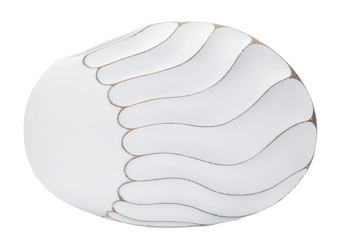 Vaso Elegante in Resina Lines 41x12x27 cm