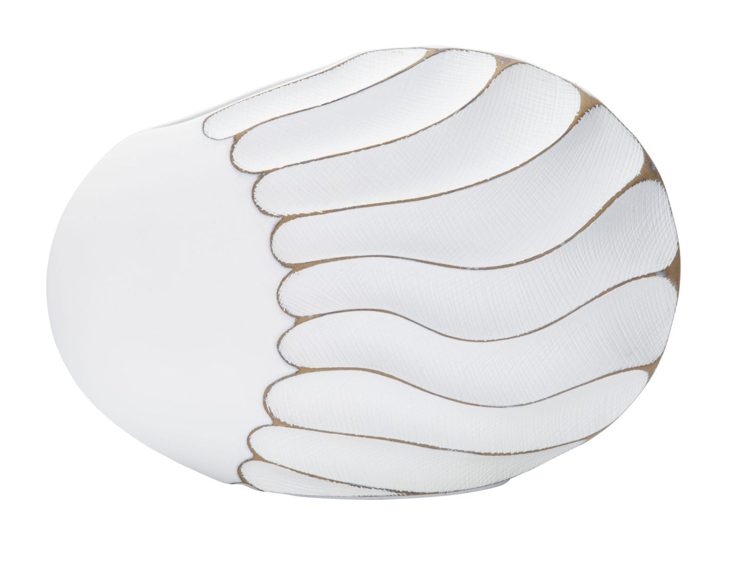 Elegante Harz-Vase mit Reliefdekor 34x11,5x24,5 cm