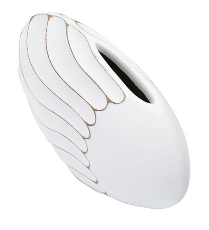 Elegante Harz-Vase mit Reliefdekor 34x11,5x24,5 cm