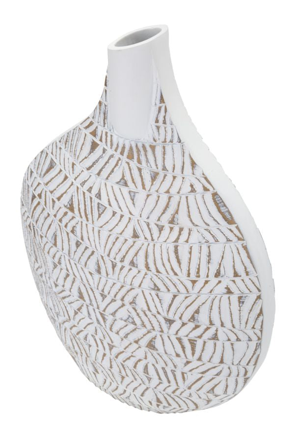 Nairobi Vase aus Kunstharz, abstrakt, 30,5x11,5x46,5 cm