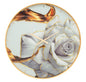 Elegant Clock with Glass Rose cm ø 80x5