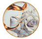 Elegant Wall Clock with Glass Rose Ø 60x5 cm