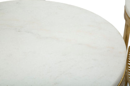Elegante Couchtische Leaf im Doppelpack, Ø 35x65,5 und 30x60,5 cm