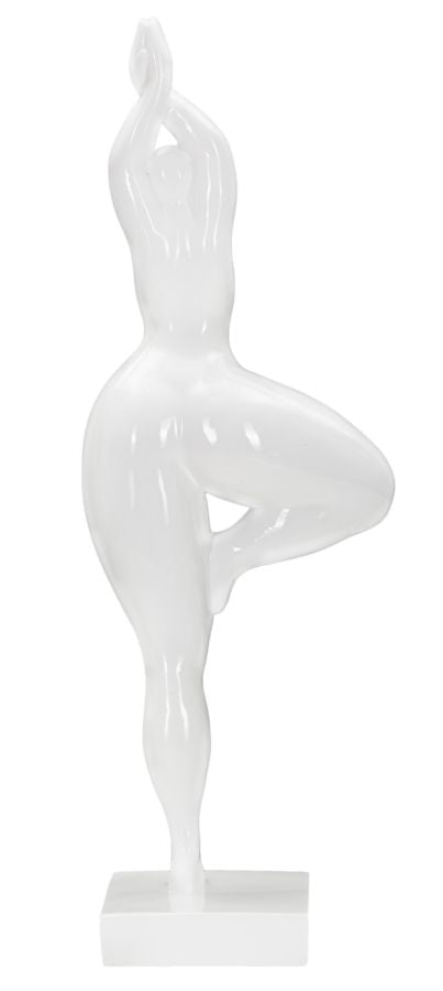 Elegante Frauenstatue in Yogaposition 16x9x45,8 cm