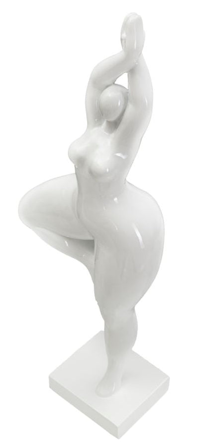 Elegante Frauenstatue in Yogaposition 16x9x45,8 cm