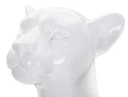 Statue eines eleganten sitzenden Leoparden 27x38x74 cm