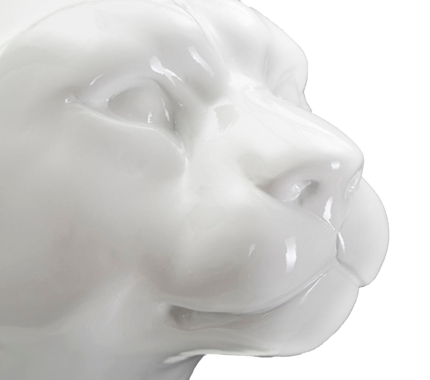 Statue eines eleganten sitzenden Leoparden 27x38x74 cm