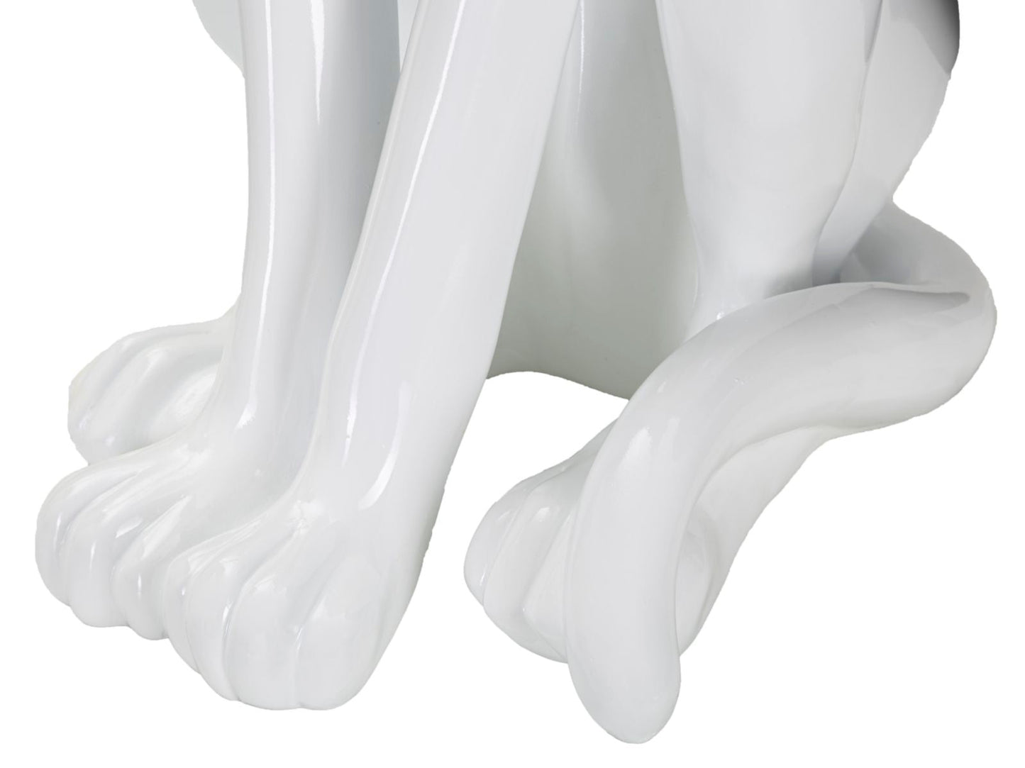 Statue eines eleganten sitzenden Leoparden 27x38x74 cm