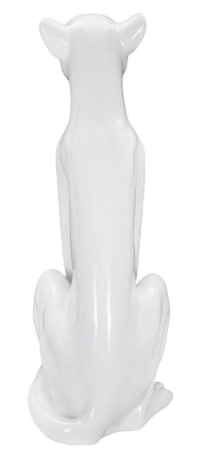 Statue eines eleganten sitzenden Leoparden 27x38x74 cm