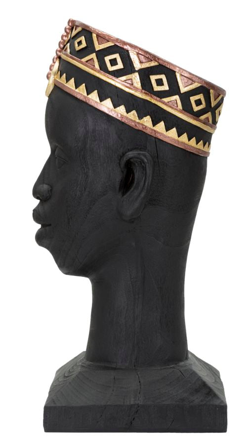Statue Ethno-Masai-Mann 25x25x56 cm