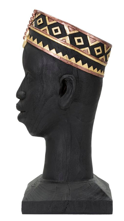 Statue Ethno-Masai-Mann 25x25x56 cm