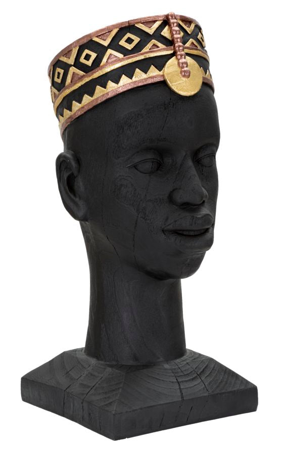 Statue Ethno-Masai-Mann 25x25x56 cm