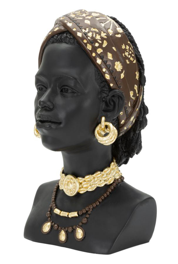 Dekorative Massai-Frauenstatue 19x18,5x30 cm