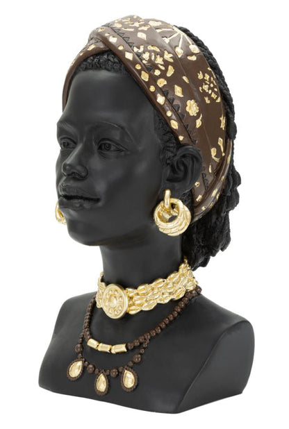 Dekorative Massai-Frauenstatue 19x18,5x30 cm