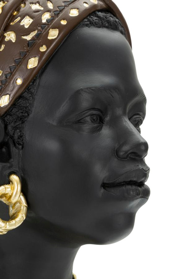 Dekorative Massai-Frauenstatue 19x18,5x30 cm