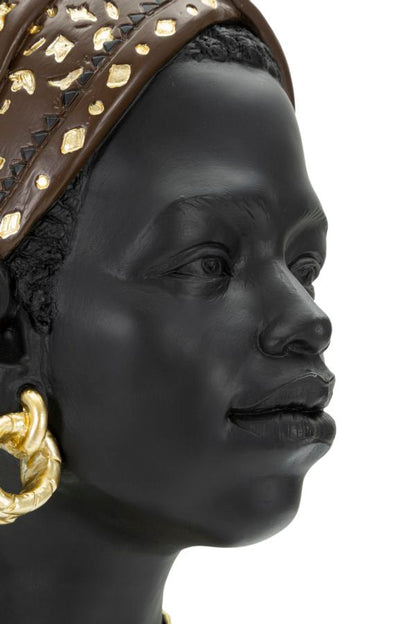 Dekorative Massai-Frauenstatue 19x18,5x30 cm