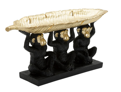 Dekoratives Affen-Dreier-Set mit Geldbörse 43x15,7x20 cm