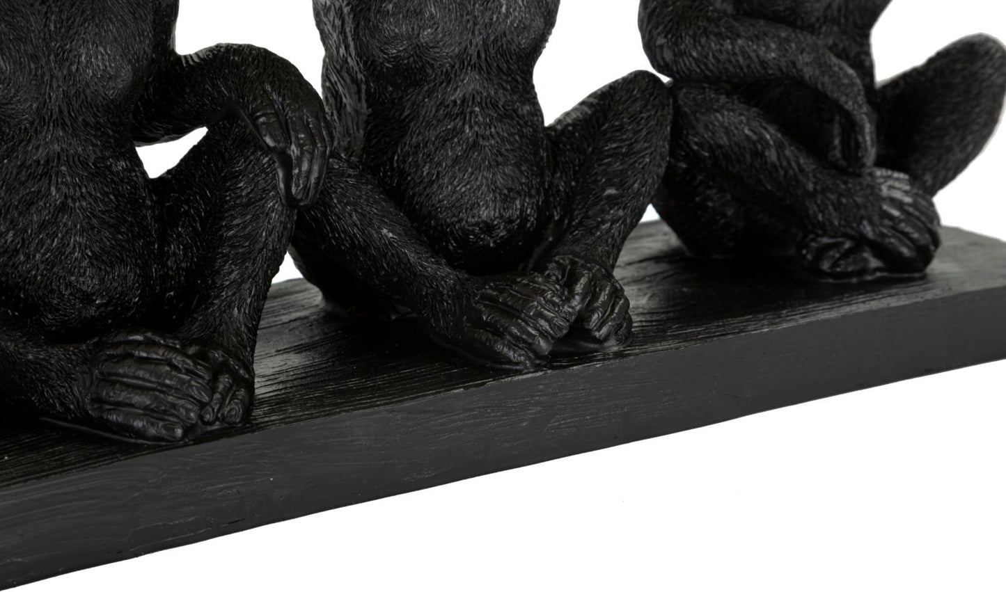 Dekoratives Affen-Dreier-Set mit Geldbörse 43x15,7x20 cm