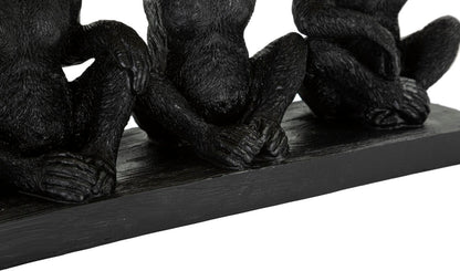 Dekoratives Affen-Dreier-Set mit Geldbörse 43x15,7x20 cm