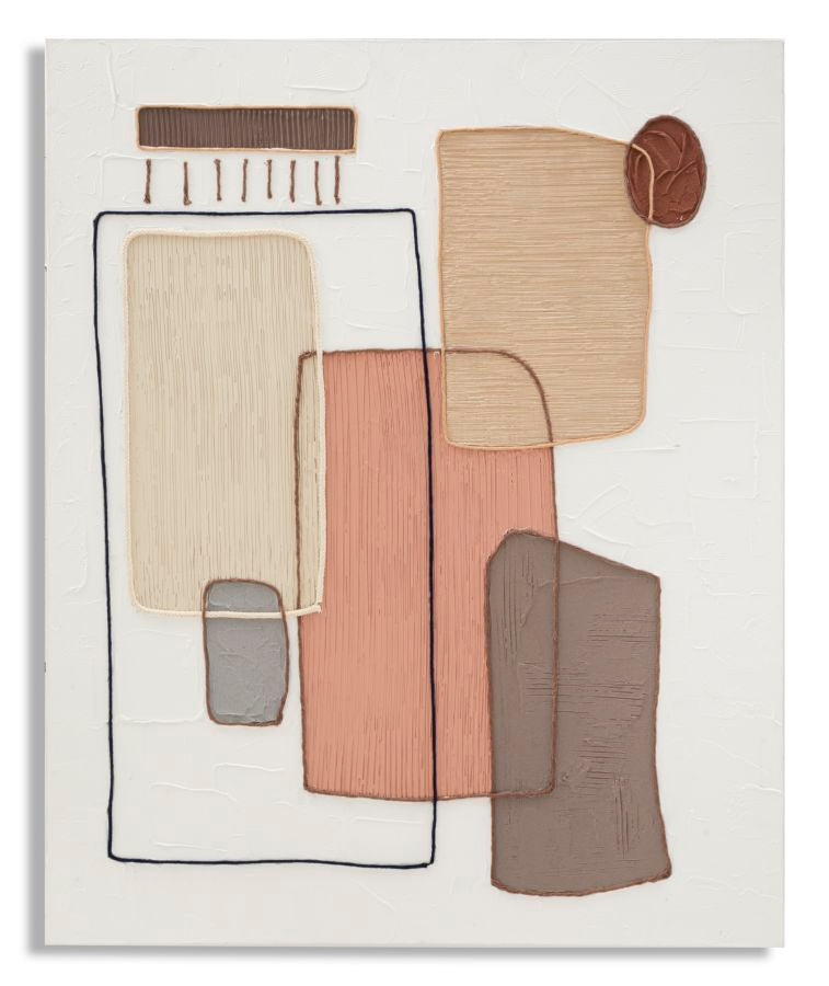Abstraktes Gemälde auf Leinwand – 80x2,8x100 cm