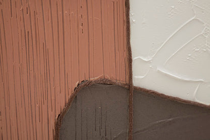 Abstraktes Gemälde auf Leinwand – 80x2,8x100 cm