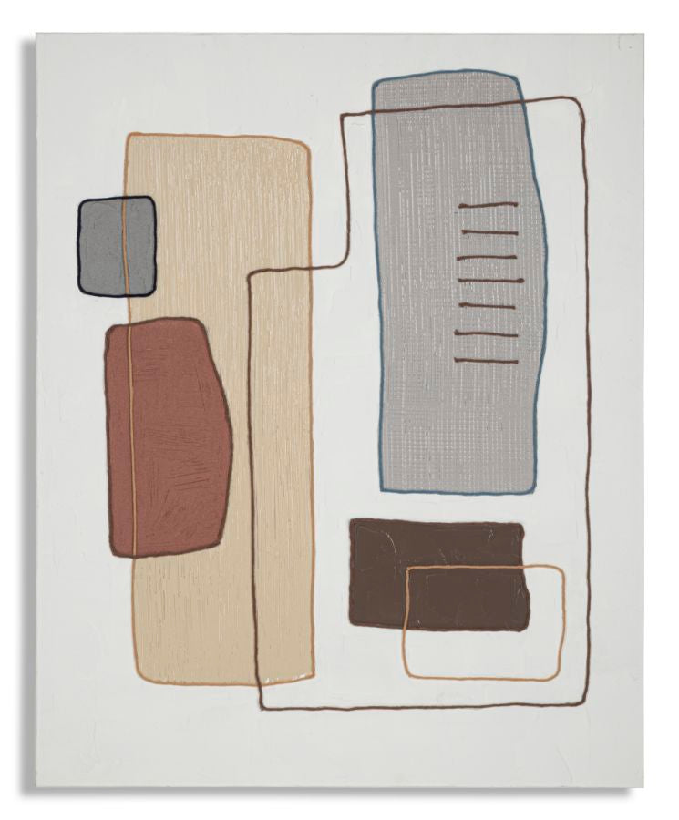 Abstraktes Gemälde auf Leinwand – Maße 80x2,8x100 cm