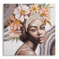 Portrait of a Woman with a Floral Headpiece - 100x3x100 cm