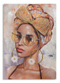 Elegant Female Portrait on Canvas - 70x3x100 cm