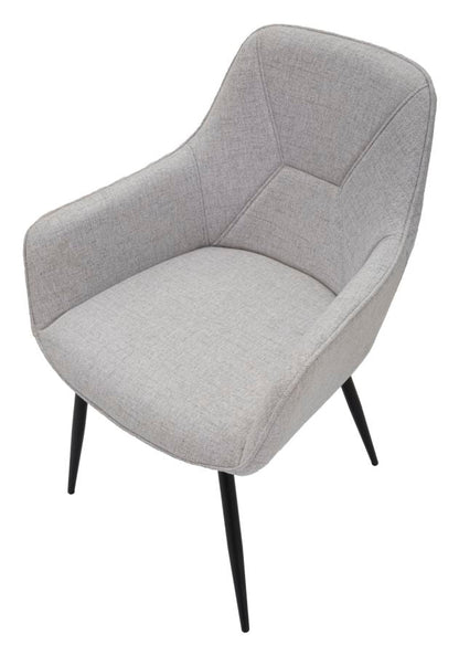 Elegante Stühle Vicenza Grau 2 St. 58x63x85,5 cm
