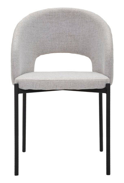 Set di 2 Sedie Helsinki Grigie Eleganza Retro 51x53x80 cm