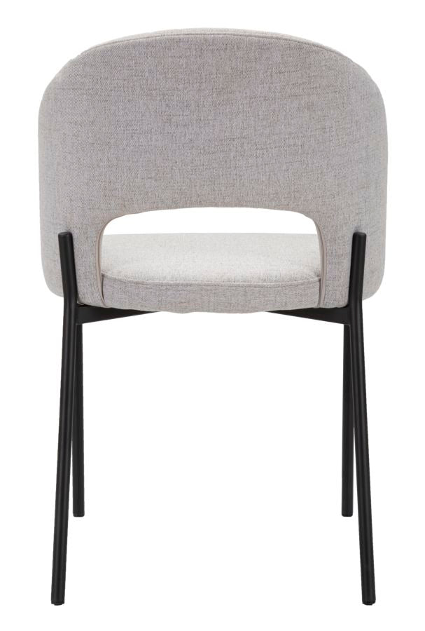 Set di 2 Sedie Helsinki Grigie Eleganza Retro 51x53x80 cm