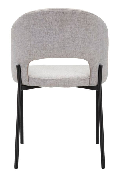 Set di 2 Sedie Helsinki Grigie Eleganza Retro 51x53x80 cm