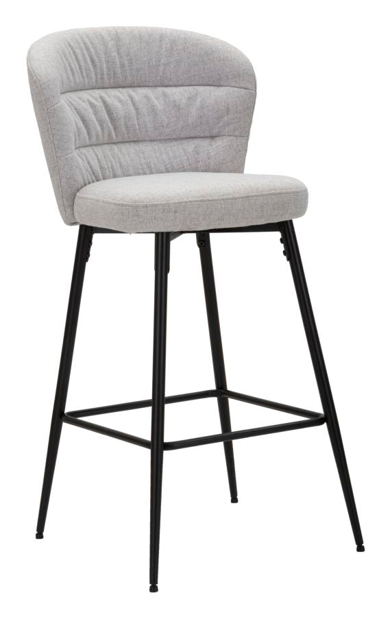 Barhocker Lausanne Grau – 2er-Set mit Retro-Design 52x59x108 cm