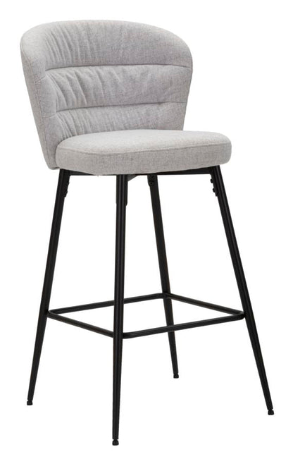 Barhocker Lausanne Grau – 2er-Set mit Retro-Design 52x59x108 cm