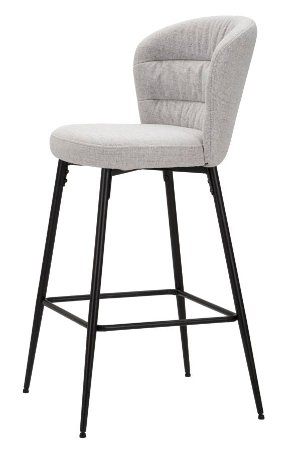 Barhocker Lausanne Grau – 2er-Set mit Retro-Design 52x59x108 cm