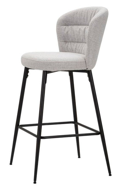 Barhocker Lausanne Grau – 2er-Set mit Retro-Design 52x59x108 cm