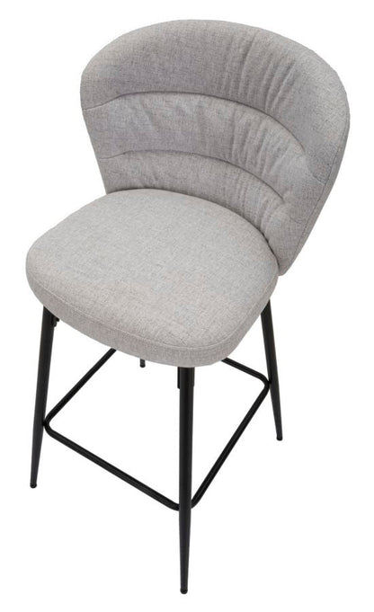 Barhocker Lausanne Grau – 2er-Set mit Retro-Design 52x59x108 cm