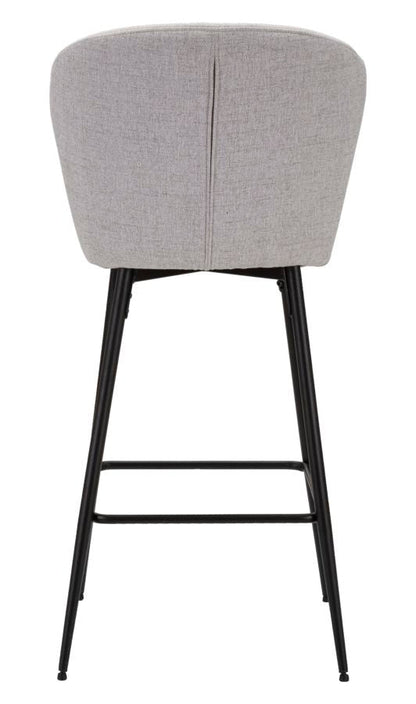 Barhocker Lausanne Grau – 2er-Set mit Retro-Design 52x59x108 cm