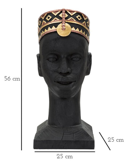 Statue Ethno-Masai-Mann 25x25x56 cm