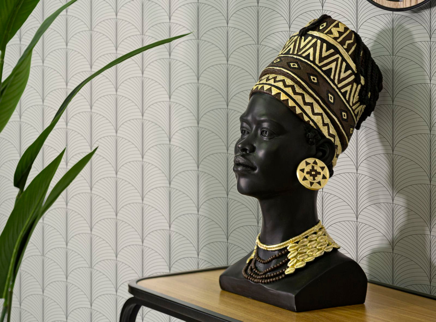 Turbante Masai Femminile in Ceramica - 21,5x27,5x45 cm