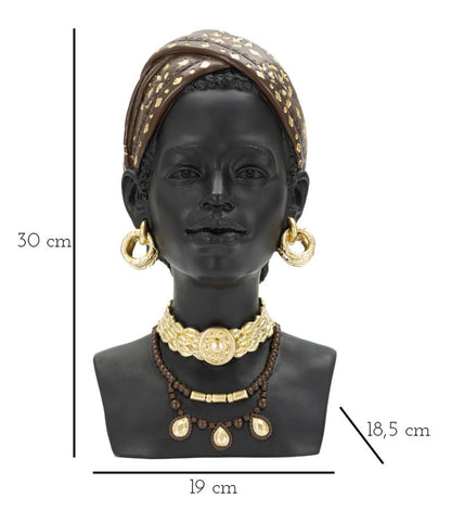 Dekorative Massai-Frauenstatue 19x18,5x30 cm
