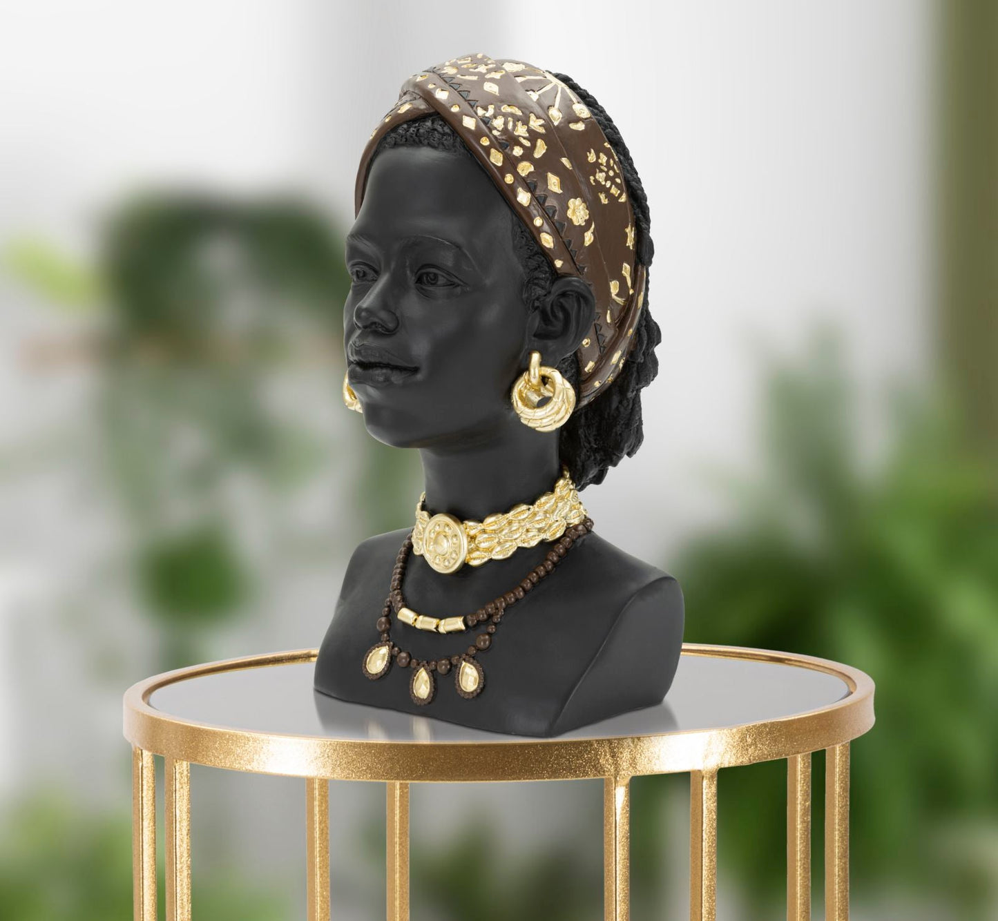 Dekorative Massai-Frauenstatue 19x18,5x30 cm