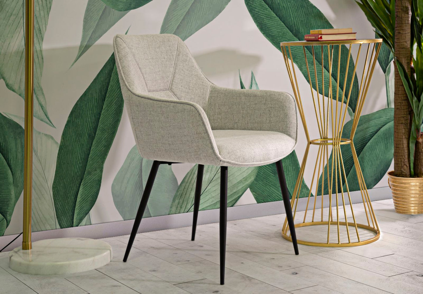 Elegante Stühle Vicenza Grau 2 St. 58x63x85,5 cm