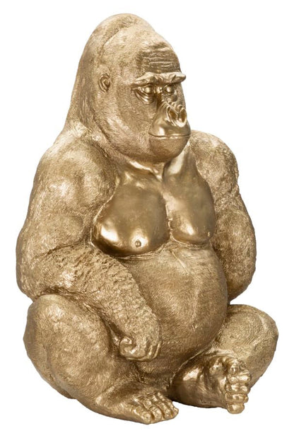 Statua Gorilla Dorato 64x53x82 cm