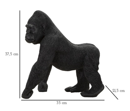 Statue Schwarzer Gorilla 35x21,5x37,5 cm
