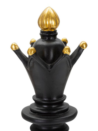 Elegante Läufer, Schwarz und Gold, cm ø 12,5x38,5