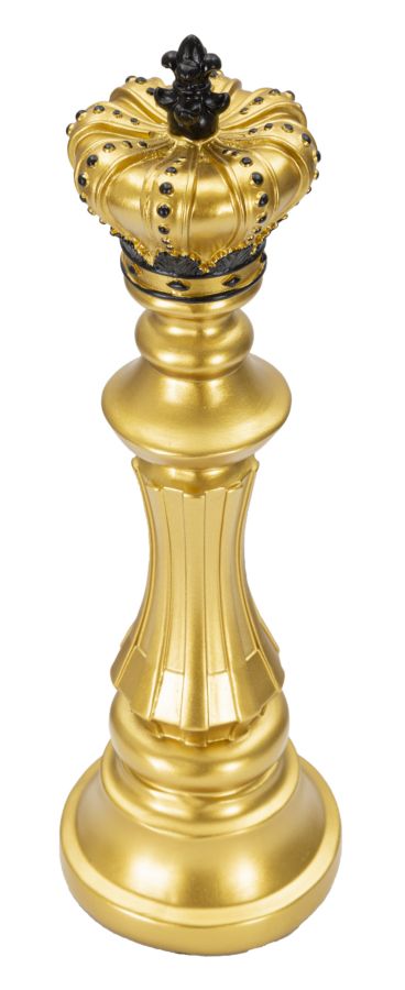 Re degli Scacchi in Oro e Nero Ø 13x40,5 cm
