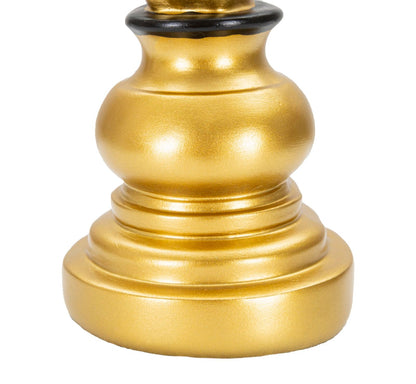 Elegantes Pferd in Gold und Schwarz 14x11x27 cm